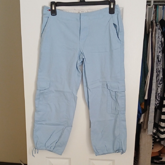 Tommy Hilfiger Sky Blue Cargo Pants - Picture 1 of 6